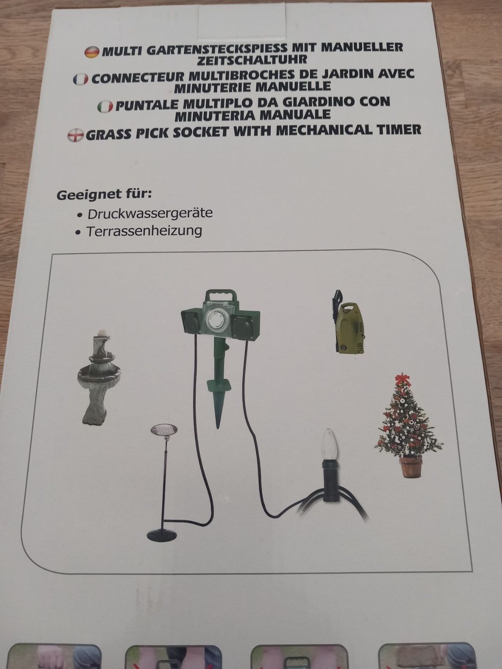 Spine: Gartensteckdose mit Zeitschaltuhr – Nuovo e nell'imballaggio originale da Thun venduto da Beas-Allerlei 3