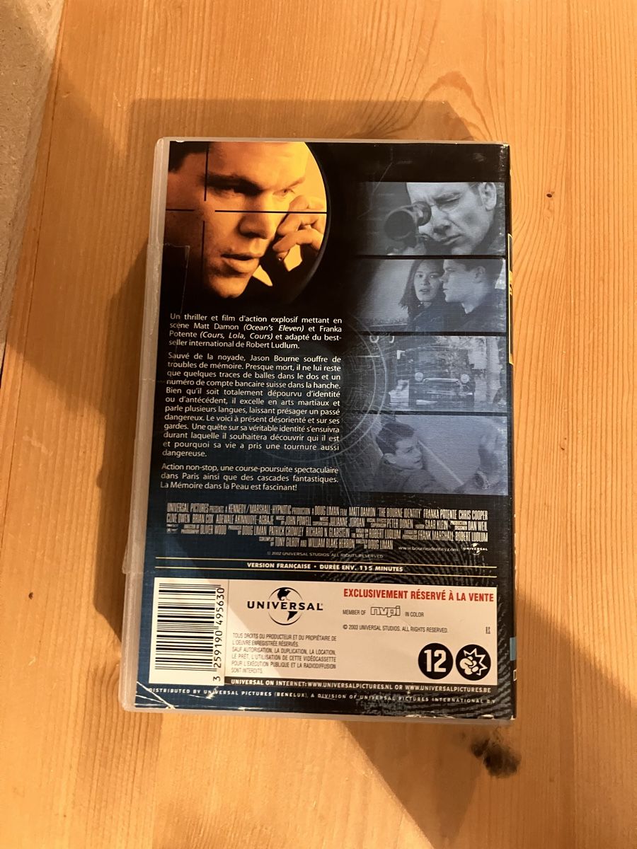 Tutti i VHS: La Mémoire dans la peau – Usato da Pully venduto da yan_w5mm 1