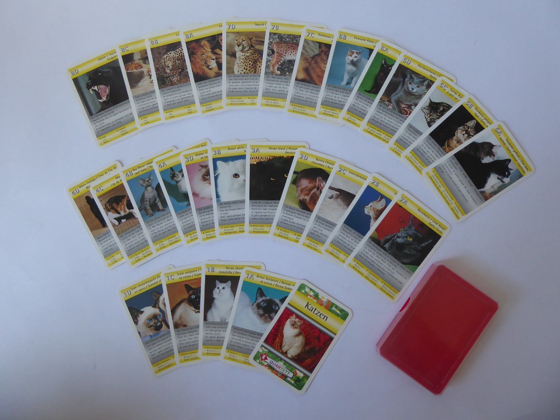 Giochi: Katzen Quartett, Berliner Spielkarten – Usato da Turbenthal venduto da Panau 1