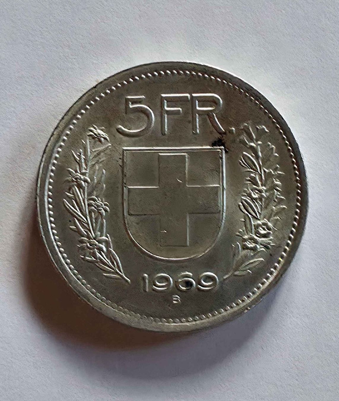 Tutti le monete: Silber-Münze 5-Franken 1969 – Usato da Filzbach venduto da Cschufi