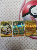 Cartes Pokémon Dorées 3 pièces Excellent état