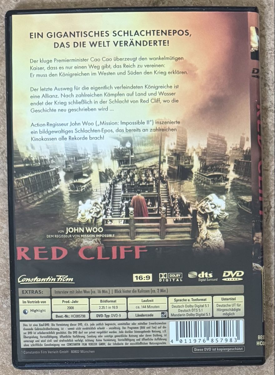 Tous les DVDs: RED CLIFF  – Neuf (Voir description) à Dietikon par AndreaSch01 1