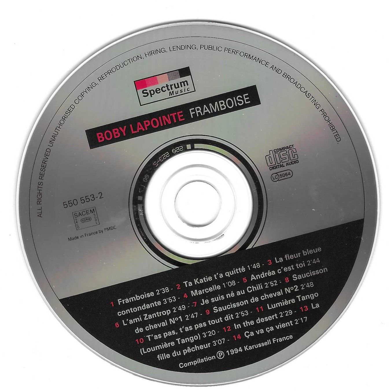 CDs: BOBBY LAPOINTE  -  FRAMBOISE – Gebraucht aus Bex von Giorgiob 2