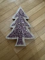 Albero di Natale decorativo in legno e glitter ✨ Nuovo!