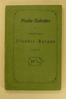 STAATS-KALENDER DES STANDES AARGAU 1872