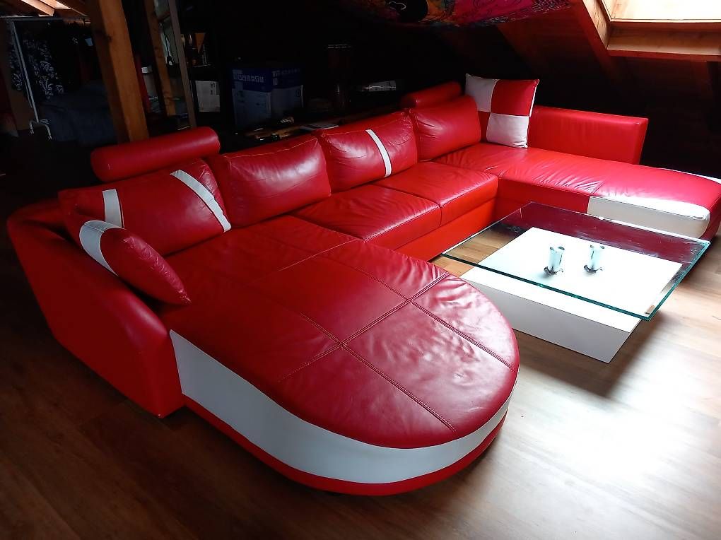 Sofas: Ledersofa rot – Gebraucht aus Altendorf von fre_mb2h 2