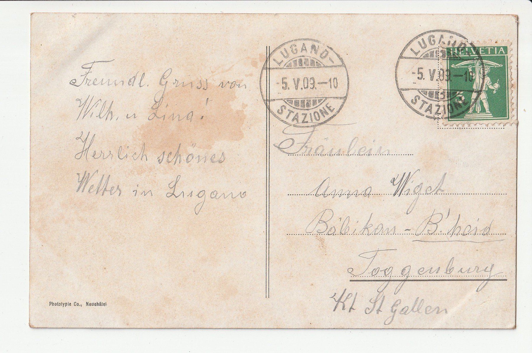 Cartoline postali: Lugano  Monte San Salvatore – Usato da Rheineck venduto da rhynegg 1