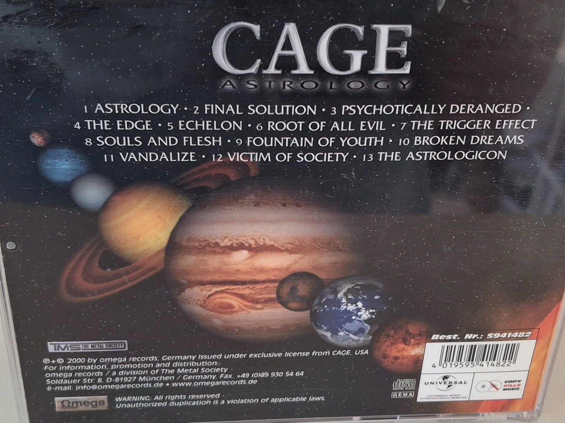 CD: CD Cage - Astrology/ Power-Metal Seltene – Usato da Aarberg venduto da Jackup1 1