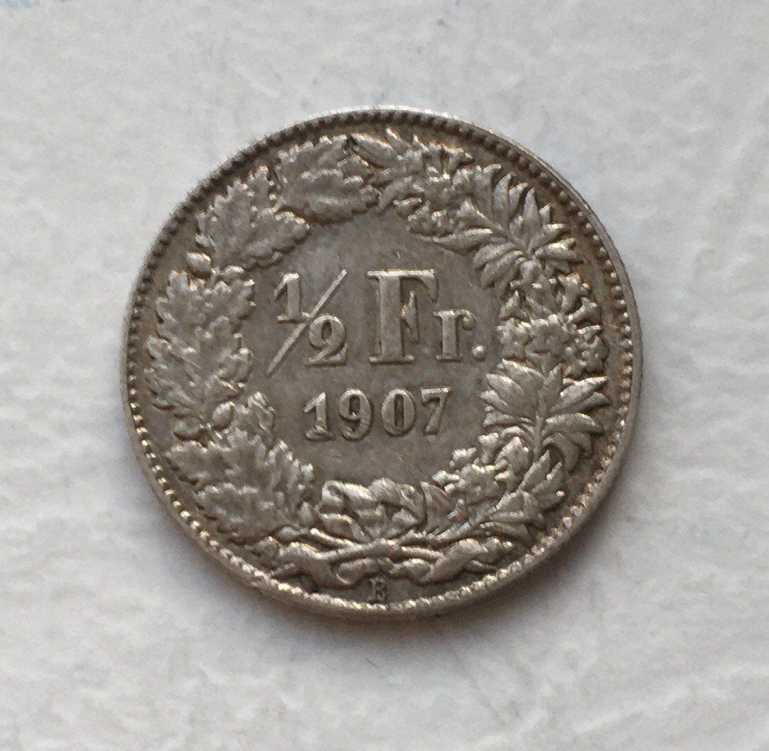 Tutti le monete: 1907 50 Rappen vz+ – Usato da Kirchberg SG venduto da Zenhad69