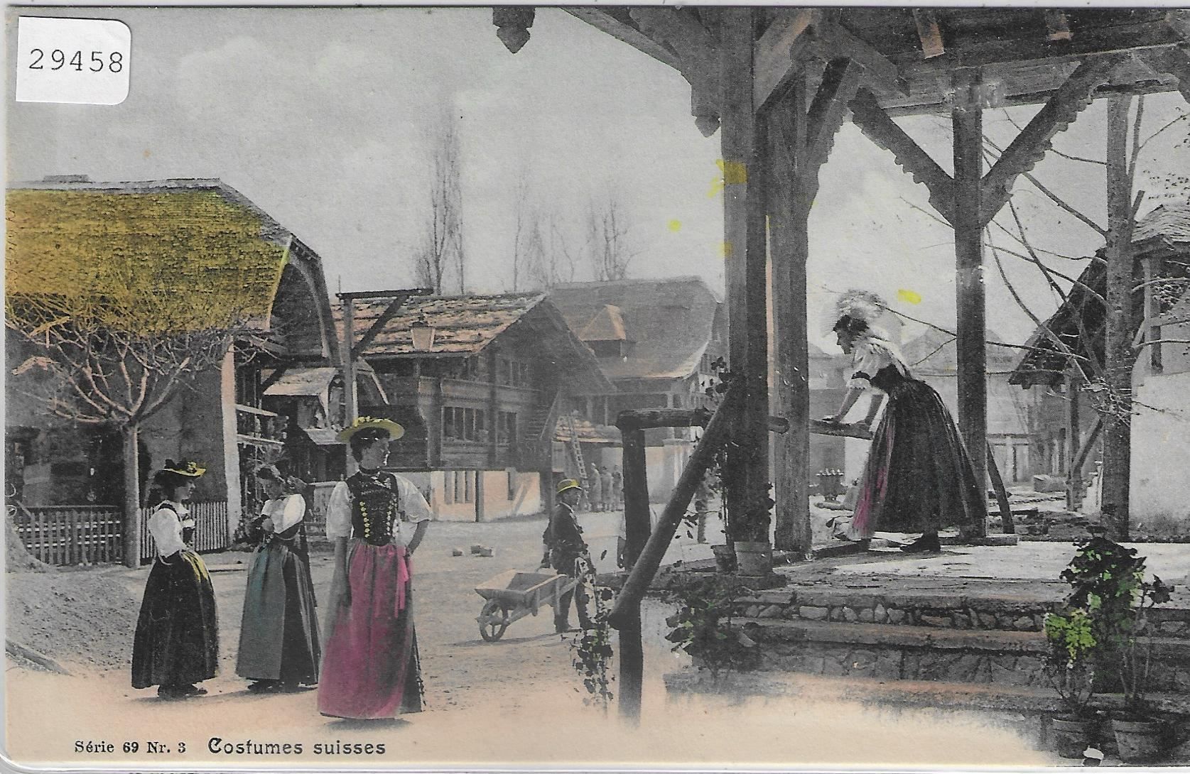 Ansichtskarten: Costumes suisses - Schweizer Trachten – Gebraucht aus Ettingen von Kartenplanet