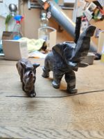 Tierfiguren Elefant Nashorn Stein handgeschnitzt (T1)