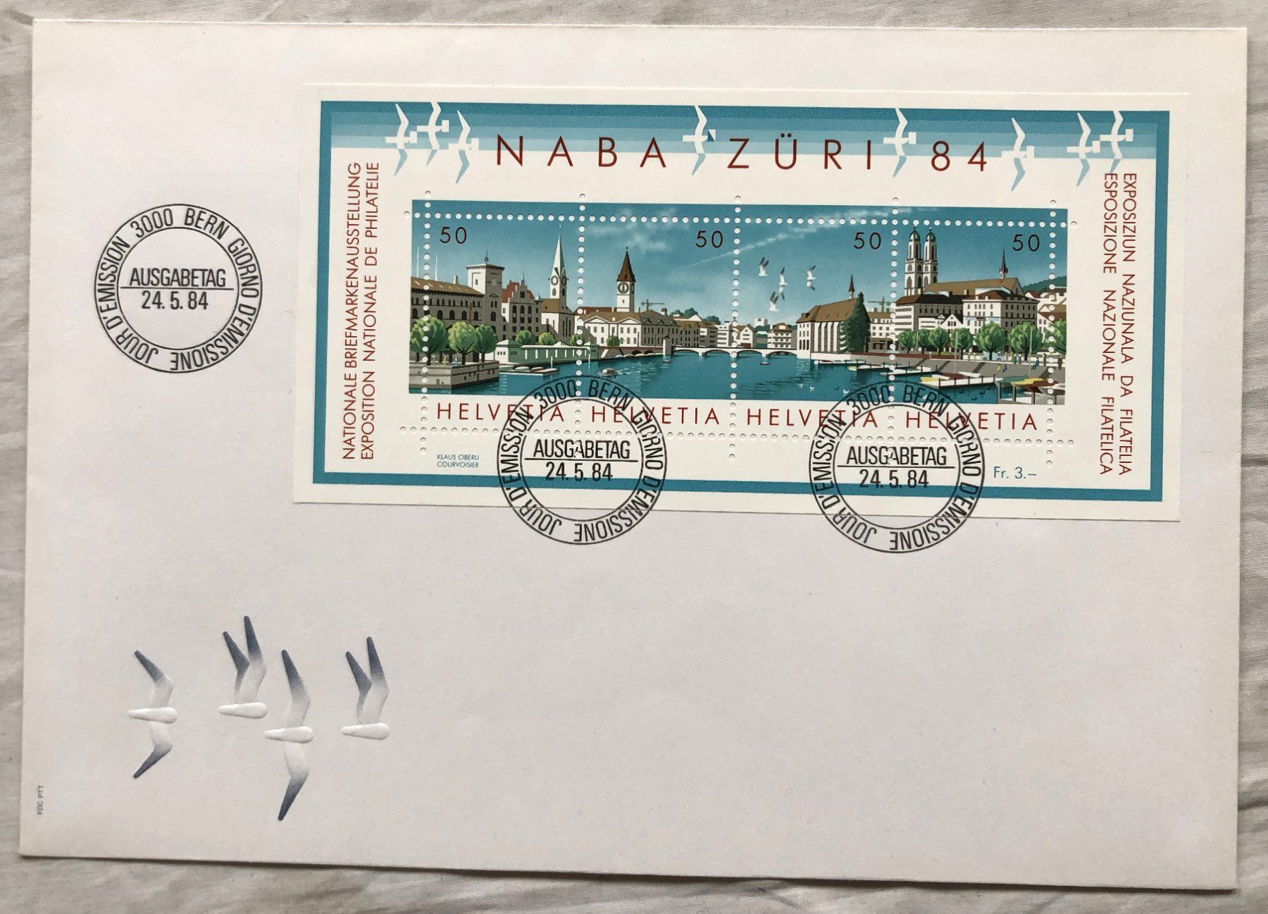 Tutti i francobolli: 3x Sonderausgaben/Blocks - FDC – Usato da Schaffhausen venduto da durruti 1