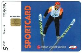 Taxcard Chip-1346 Skispringen 580 Ex ungebraucht