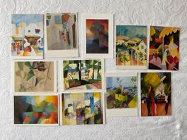 11 AK Kunstkarten August Macke 1887-1914