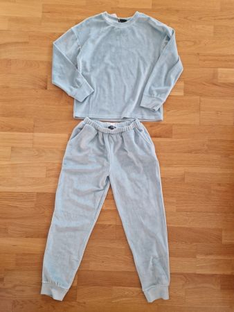 Neu Mädchen Hausanzug, Pyjama, hellblau, Grösse 10-11