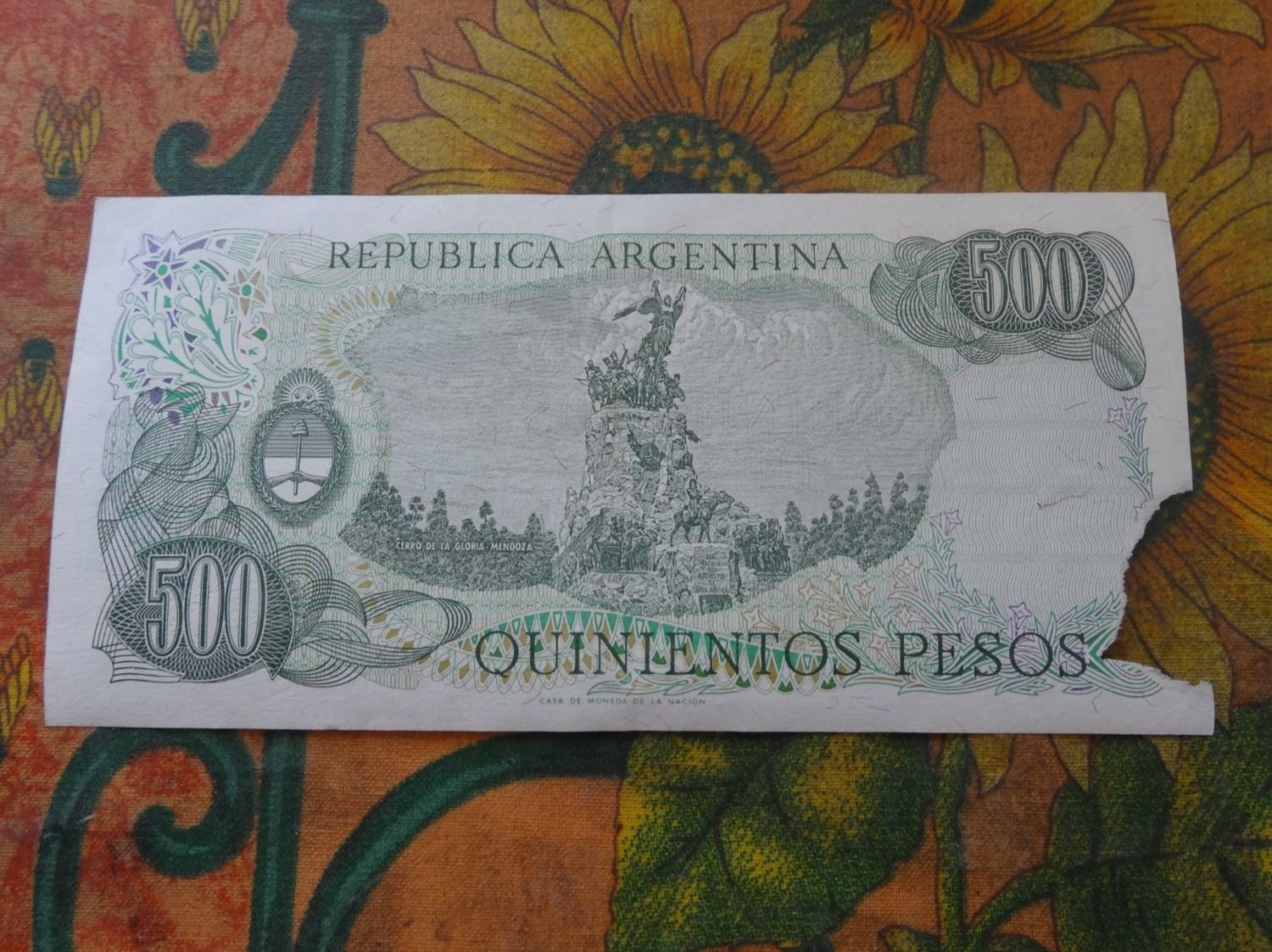 Banconote: ARGENTINE  500  Pesos  Billet – Usato da Romanel-sur-Lausanne venduto da Swift13 1