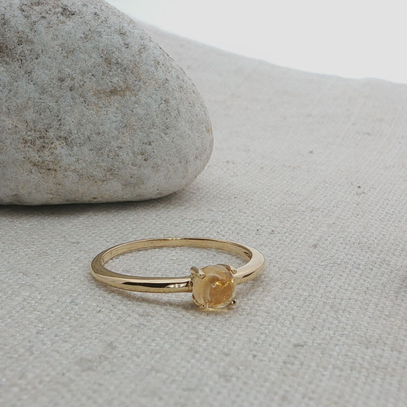Olga Ribler Anelli: Feiner Silber Ring 925 mit Citrin Grösse 61 – Nuovo (secondo la descrizione) da Luzern venduto da Schmuckoutlet