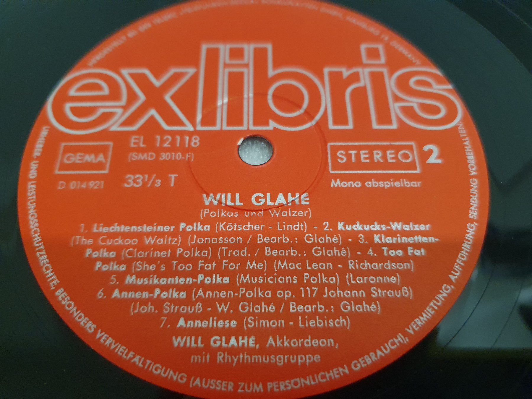 Dischi in vinile: Will Glahé – Polkas Und Walzer – Usato da Uster venduto da Vinyl-Leidenschaft 5