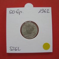 50 Rappen 1962, stempelglanz ( gelbe Markierung )