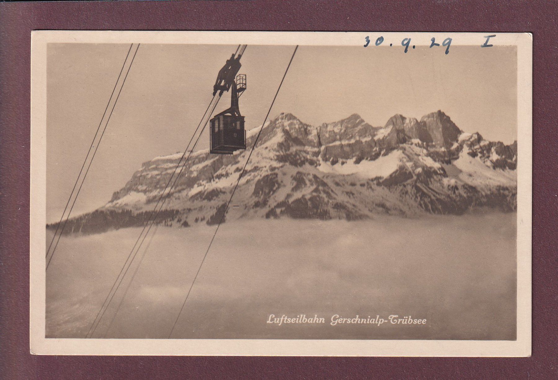 Cartes postales: Luftseilbahn GERSCHNIALP-TRÜBSEE – D'occasion à Pully par nicecards