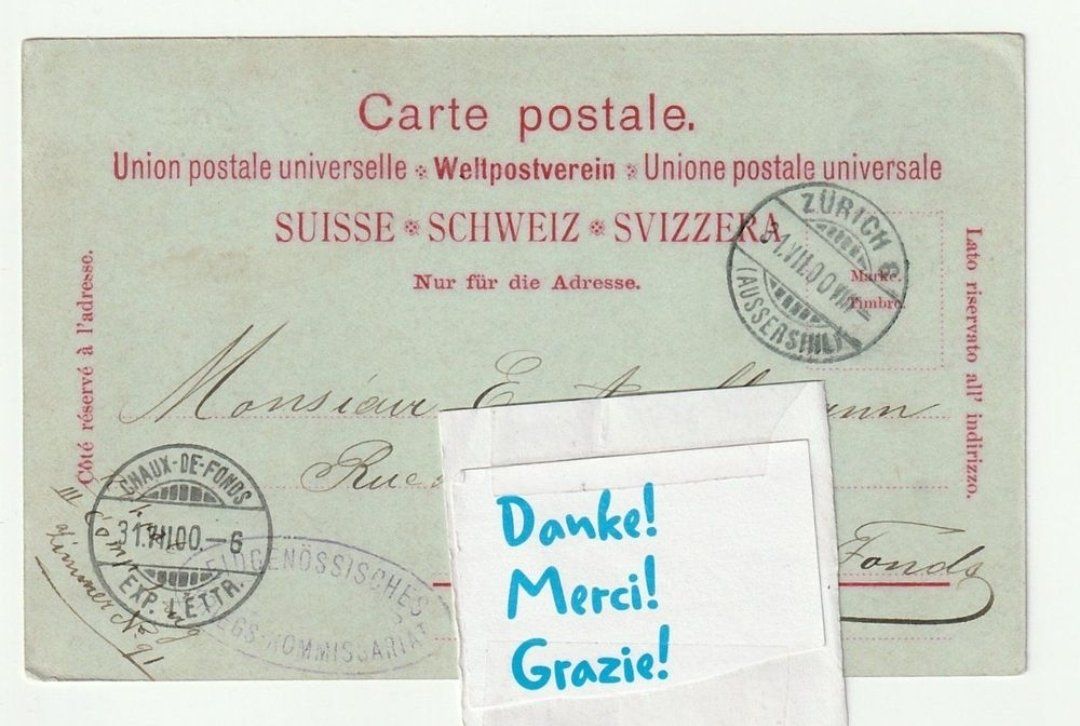 Ansichtskarten: AK 1900, Zürich mit Grüss – Gebraucht aus St. Gallen von Ricardo_Deals 1