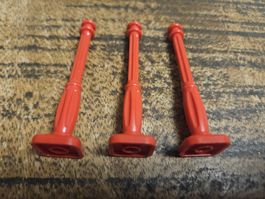 lego 2039 lot de 3 pièces Red Support 2 x 2 x 7 Lamp Post,