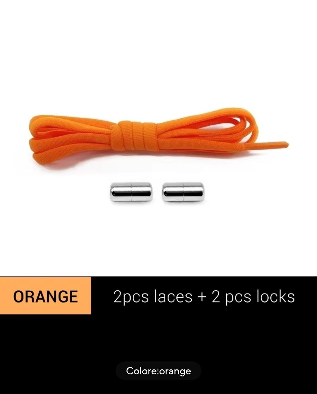 Scarpe per ragazzi: Orange Runde Elastische Schnürsenkel mit  Schraubverschluss – Nuovo e nell'imballaggio originale da Oensingen venduto da Outlet_Super_Sale