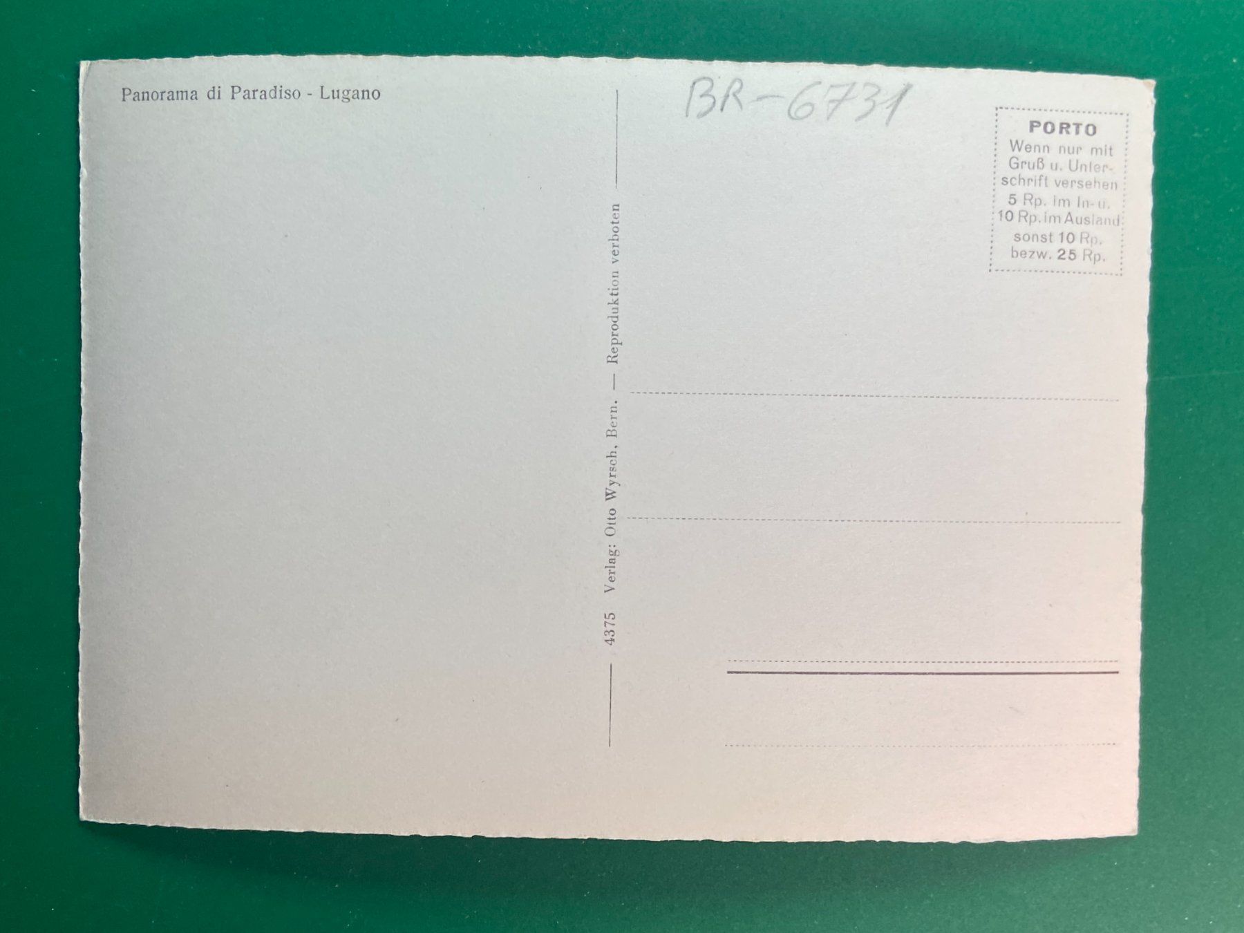 Cartoline postali: Panorama di Paradiso - Lugano – Usato da Steg VS venduto da _vinci_ 1