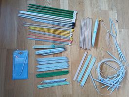 Nadeln für Stricken, diverse grosse