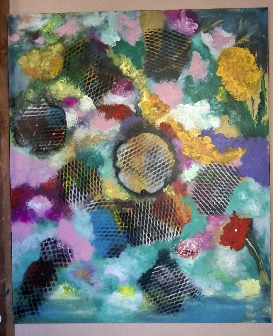 Gemälde: Gemälde " Blütensee " handmade 100×120 – Neu (gemäss Beschreibung) aus Riehen von Steinbock1970 3