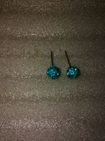 ohrringe modeschmuck ,,mit hellblau kristall,,,glanzig