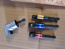 Winkelkopf Bit / Nuss Halter  für Akku Bohrmaschine