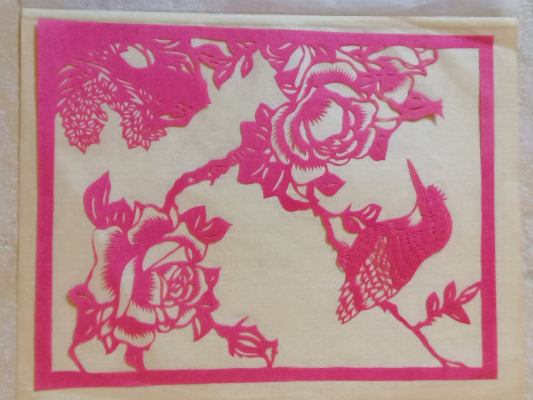 Grafica & Litografie: Vintage Scherenschnitt, China 80iger Jah – Usato da Rheinfelden venduto da Cleopatra2000