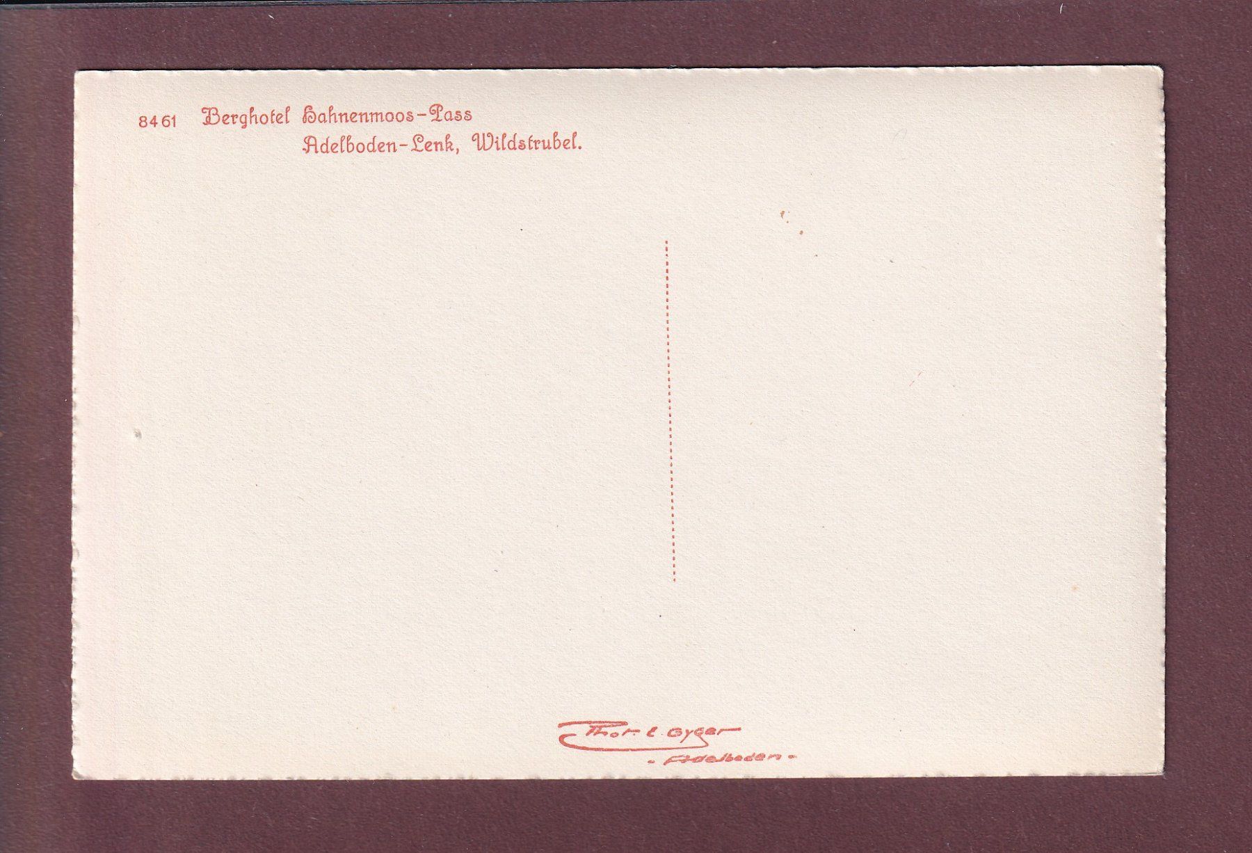 Cartoline postali: Berghotel HAHNENMOOS-PASS - E. Gyger – Usato da Pully venduto da nicecards 1