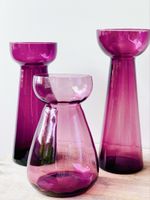 Rare Purpel Vintage Hyazinthen Gläser