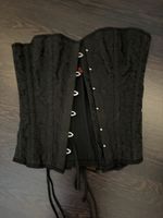 Schwarzes Korsett mit Schnürung Korsage Burlesque