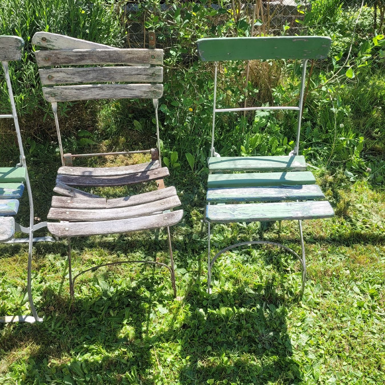 Sedie: 4 antike Klapp- Gartenstühle – Usato da Schönenwerd venduto da rosamanda 2
