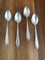 4 alte Silberlöffel, Kaffeelöffel, Berka 100