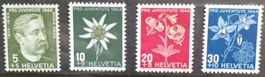 Sellos Suiza 1944 Pro Juventute, nuevos