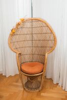 Vintage Fauteuil "Emmanuelle" Peacock Armchair Pfauenthron