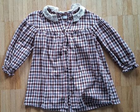 Next Kleidchen kariert mit Spitzenkragen Grösse 92 cm