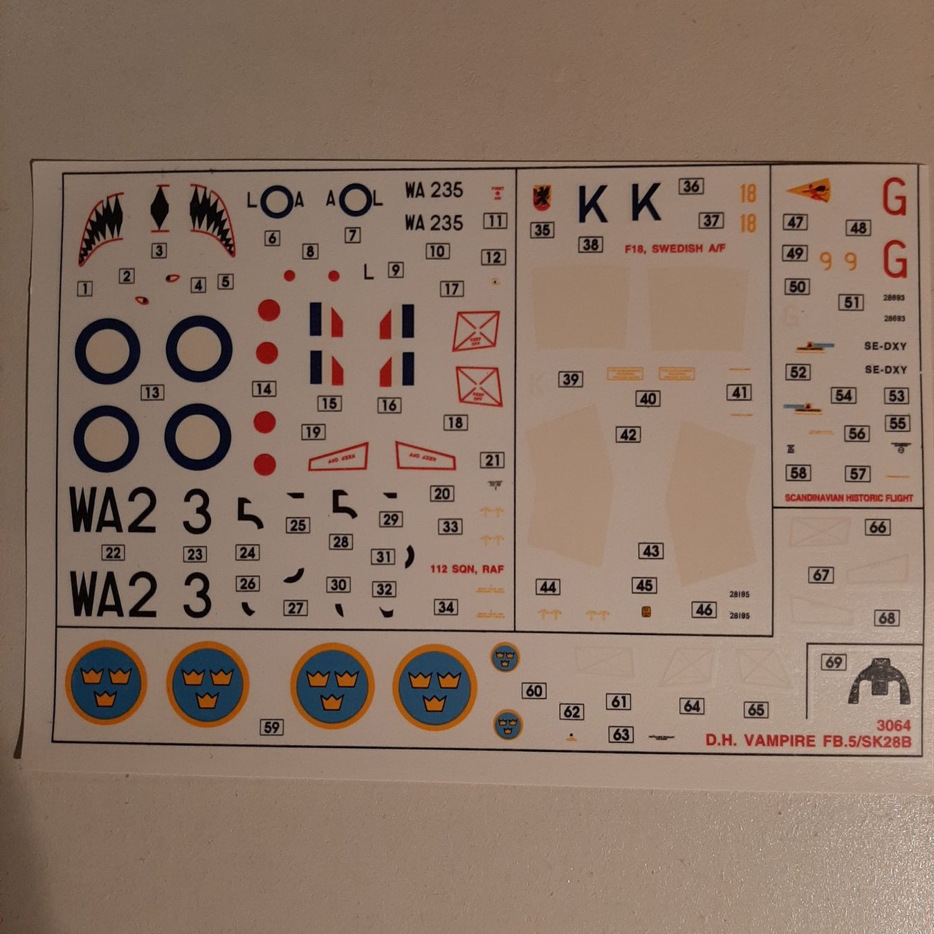 Airfix Kit di modellismo & Modellini statici: 2619 ... D.H. 100 FB.5 Vampire / J-28 B ... Airfix 03064 – Difettoso da Bonstetten venduto da Benibanny59 6