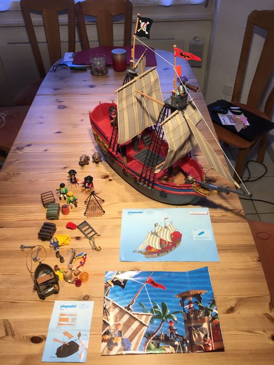 Playmobil Bateau Pirates 3940 - Occasion En Très Bon état, Figurines Et Accessoires