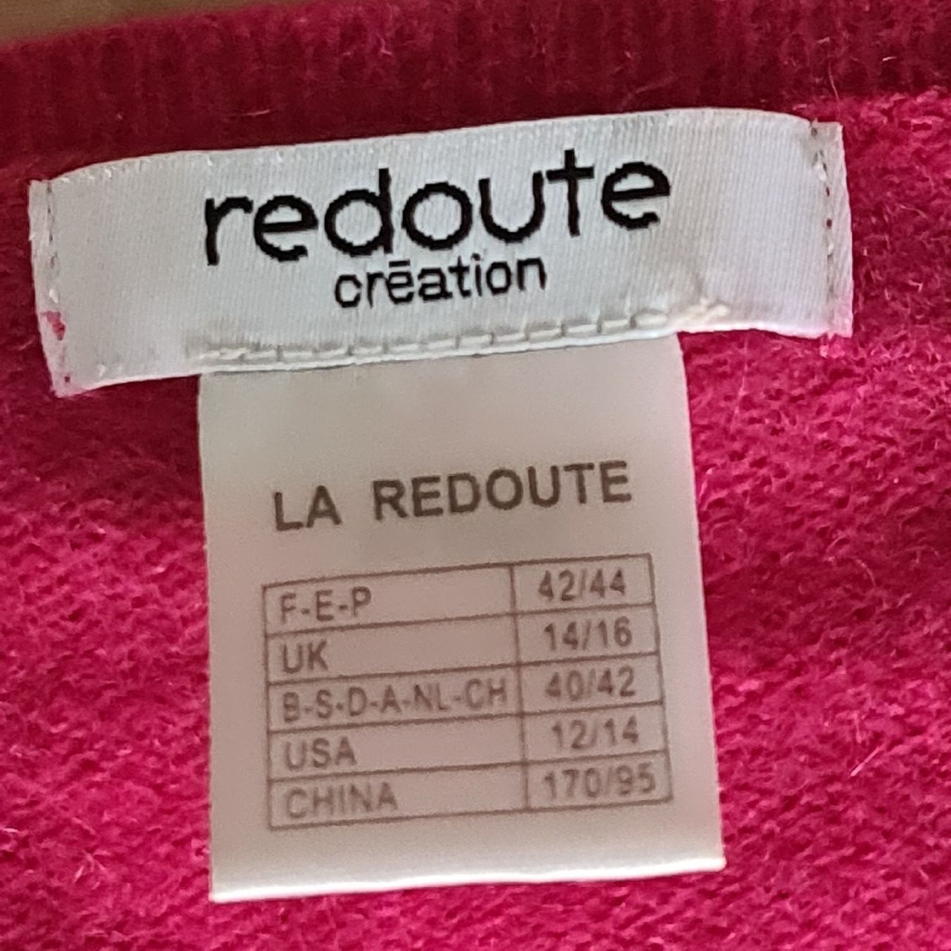 La Redoute Maglioni & Felpe: Pull 100 % Cachemire La Redoute - Fuchsia - Taille 40 – Usato da Renens VD venduto da del_t2kx 3