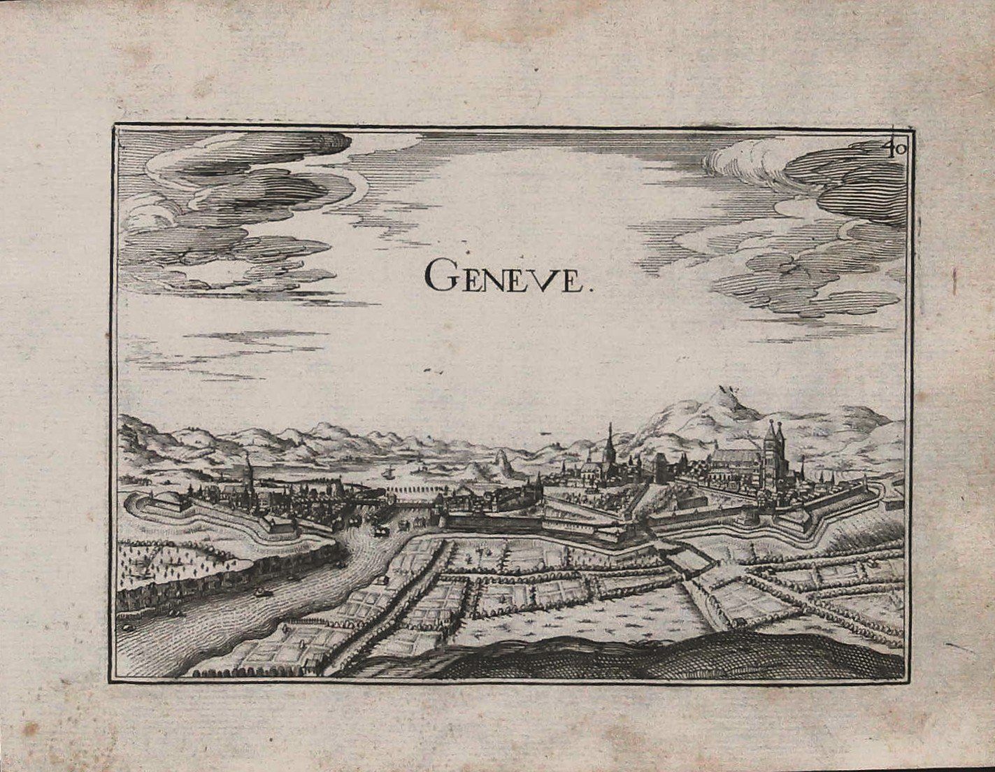 Incisioni: Genève Kupferstich von Tassin 1635 – Usato da Rafz venduto da Helvet32