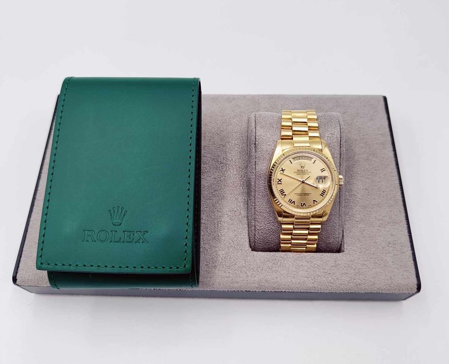 Rolex Orologi: ROLEX  OYSTER PERPETUAL "DAY- DATE" IN 18K GELBGOLD, 36MM – Usato da Luzern venduto da EdiGem