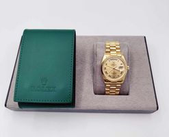 ROLEX  OYSTER PERPETUAL "DAY- DATE" IN 750 GELBGOLD, 36 MM