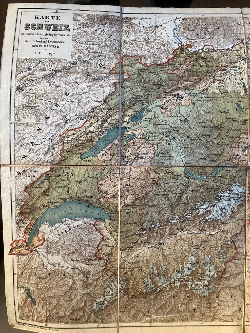 Landkarten & Atlanten: Karte der Schweiz von J.Randegger – Gebraucht aus ZUERICH von Carolus1 4
