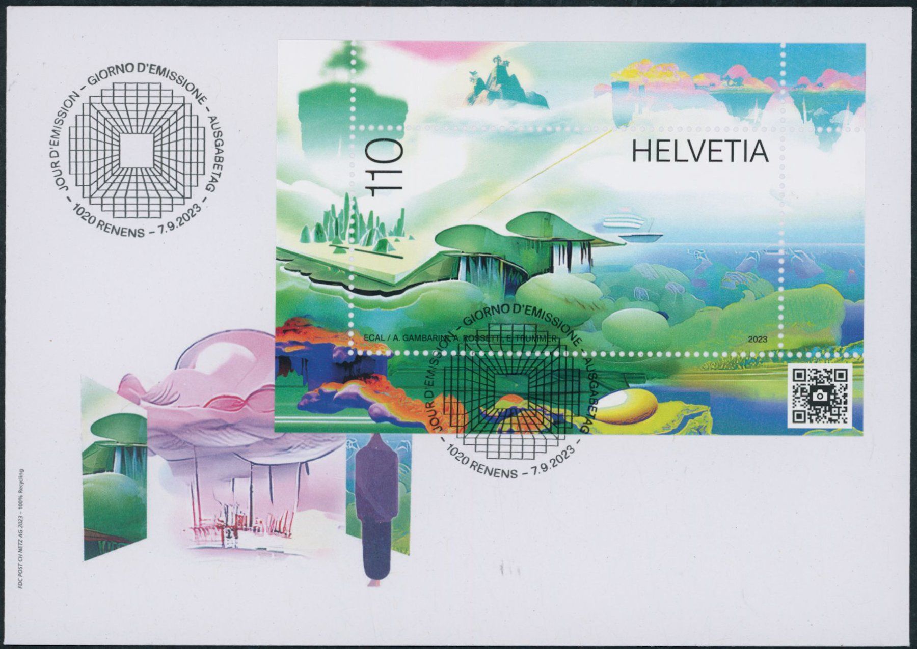 Alle Briefmarken: 2023 - Metascape - Block - Ersttagsbrief FDC ET – Gebraucht aus Schindellegi von leecollect