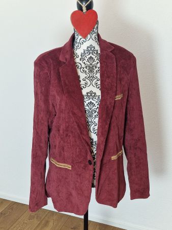 Herren Sakko Cord weinrot Grösse L in top Zustand